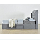 Mikasa Furniture Grey Boston Upholstered Bed
