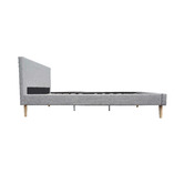 Mikasa Furniture Grey Tegan Upholstered Scandi Bed Frame