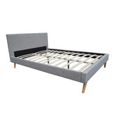 Mikasa Furniture Grey Tegan Upholstered Scandi Bed Frame