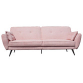 Mikasa Furniture Pink Elissa 3 Seater Sofa Bed | Temple & Webster