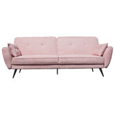 Mikasa Furniture Pink Elissa 3 Seater Sofa Bed