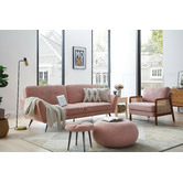 Mikasa Furniture Pink Elissa 3 Seater Sofa Bed