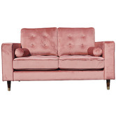 Mikasa Furniture Pink Cherry 2 Seater Velvet Sofa