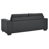 Mikasa Furniture Black Chariton 3 Seater Faux Leather Sofa