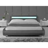 Mikasa Furniture Grey Aurelius Bed Frame with LED Light