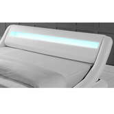 Mikasa Furniture White Aurelius Bed Frame with LED Light