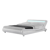 Mikasa Furniture White Aurelius Bed Frame with LED Light
