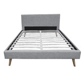Mikasa Furniture Grey Tegan Upholstered Scandi Bed Frame