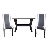 Mikasa Furniture Estelle Glass Top Dining Table