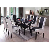 Mikasa Furniture Estelle Glass Top Dining Table