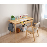 Mikasa Furniture Light Timber Courtney Pine Wood Study Desk