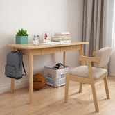 Mikasa Furniture Light Timber Courtney Pine Wood Study Desk