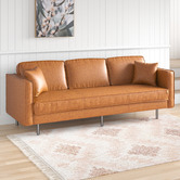 Mikasa Furniture Coogee 3 Seater Faux Leather Sofa | Temple & Webster