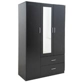 Mikasa Furniture Cheltenham 3 Door 2 Drawer Mirrored Wardrobe
