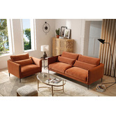 Mikasa Furniture Inez 3 Seater Velvet Sofa