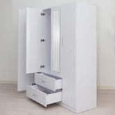 Mikasa Furniture Zanda 4 Door 2 Drawer Mirrored Wardrobe