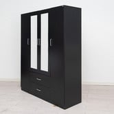Mikasa Furniture Zanda 4 Door 2 Drawer Mirrored Wardrobe