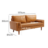 Mikasa Furniture Blackburn 2.5 Seater Faux Leather Sofa