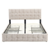 Mikasa Furniture Birmingham Upholstered Platform Bed with Underbed Storage