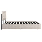 Mikasa Furniture Birmingham Upholstered Platform Bed with Underbed Storage