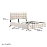 Mikasa Furniture Birmingham Upholstered Platform Bed with Underbed Storage