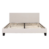 Mikasa Furniture White Makoto Faux Leather Bed Frame