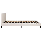 Mikasa Furniture White Makoto Faux Leather Bed Frame