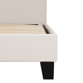 Mikasa Furniture White Makoto Faux Leather Bed Frame