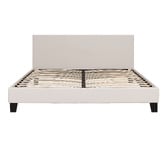 Mikasa Furniture White Makoto Faux Leather Bed Frame