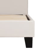 Mikasa Furniture White Makoto Faux Leather Bed Frame