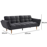 Mikasa Furniture Zilla 3 Seater Futon Sofa Bed