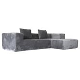 Mikasa Furniture Dorian 4 Seater Velvet Compressed Sofa with Right Chaise