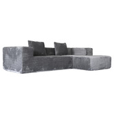 Mikasa Furniture Dorian 4 Seater Velvet  Sofa with Right Chaise