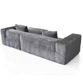 Mikasa Furniture Dorian 4 Seater Velvet Compressed Sofa with Right Chaise