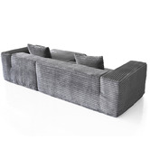 Mikasa Furniture Dorian 4 Seater Velvet  Sofa with Right Chaise