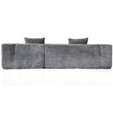 Mikasa Furniture Dorian 4 Seater Velvet Compressed Sofa with Right Chaise