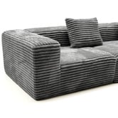 Mikasa Furniture Dorian 4 Seater Velvet Compressed Sofa with Right Chaise