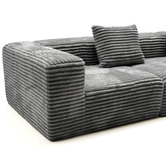 Mikasa Furniture Dorian 4 Seater Velvet  Sofa with Right Chaise