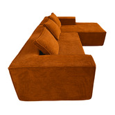 Mikasa Furniture Elio 5 Seater Corduroy Compressed Sofa with Right Chaise