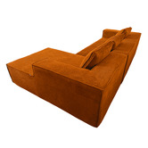 Mikasa Furniture Elio 5 Seater Corduroy Compressed Sofa with Right Chaise