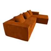 Mikasa Furniture Elio 5 Seater Corduroy Compressed Sofa with Right Chaise
