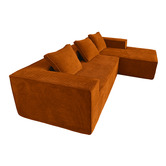 Mikasa Furniture Elio 5 Seater Corduroy Sofa with Right Chaise