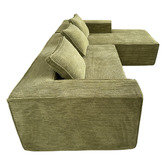 Mikasa Furniture Elio 5 Seater Corduroy Compressed Sofa with Right Chaise