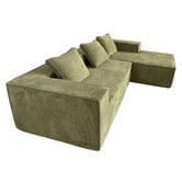 Mikasa Furniture Elio 5 Seater Corduroy Compressed Sofa with Right Chaise