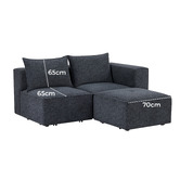 Mikasa Furniture Rhodes 3 Seater Modular Sofa Set with Ottoman