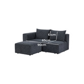 Mikasa Furniture Rhodes 3 Seater Modular Sofa Set with Ottoman