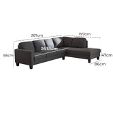 Mikasa Furniture Dannel 5 Seater Sofa with Chaise