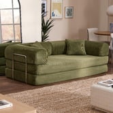 Mikasa Furniture Kiran 3 Seater Double Corduroy Sofa Bed
