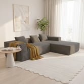 Mikasa Furniture Elio 5 Seater Corduroy Sofa with Right Chaise