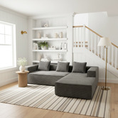Mikasa Furniture Elio 5 Seater Corduroy Sofa with Right Chaise